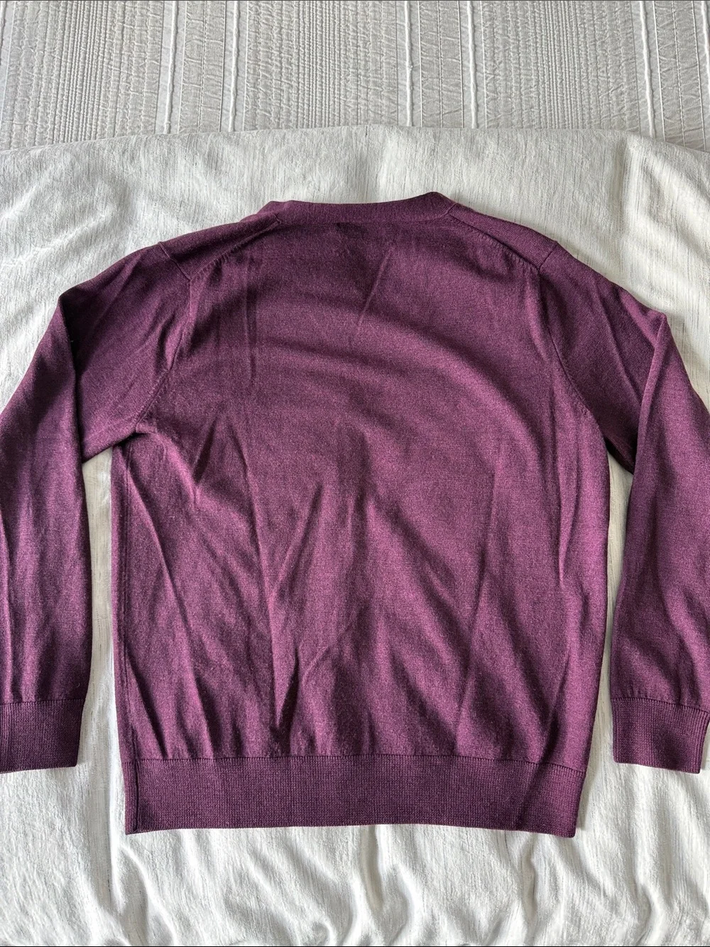 J. Crew Men's V-Neck Merino Cardigan - Plum